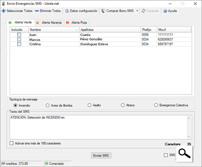 Ampliar env�o SMS