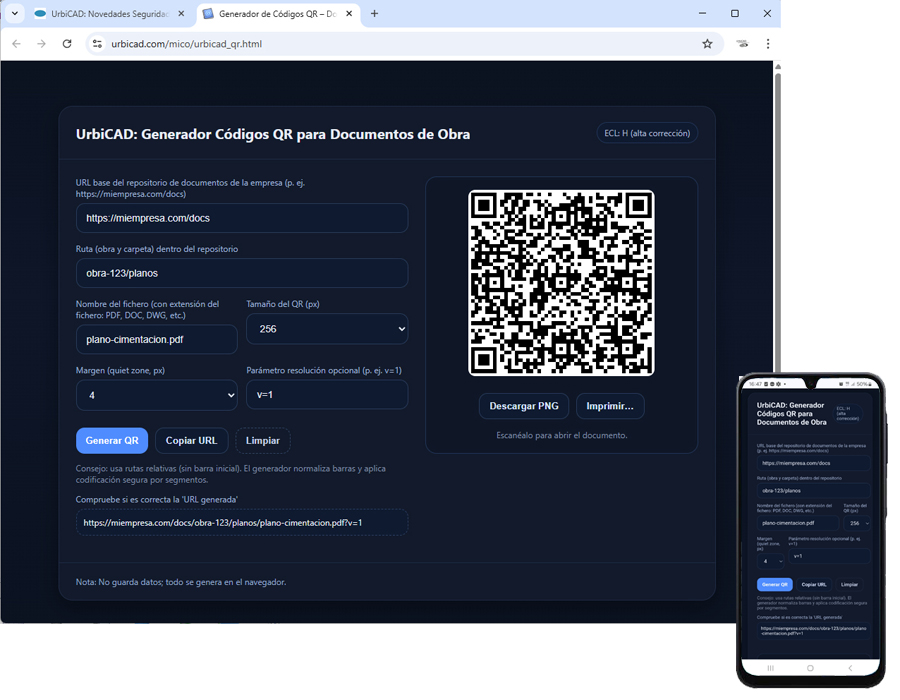 Gestor 'seguro' de Códigos QR