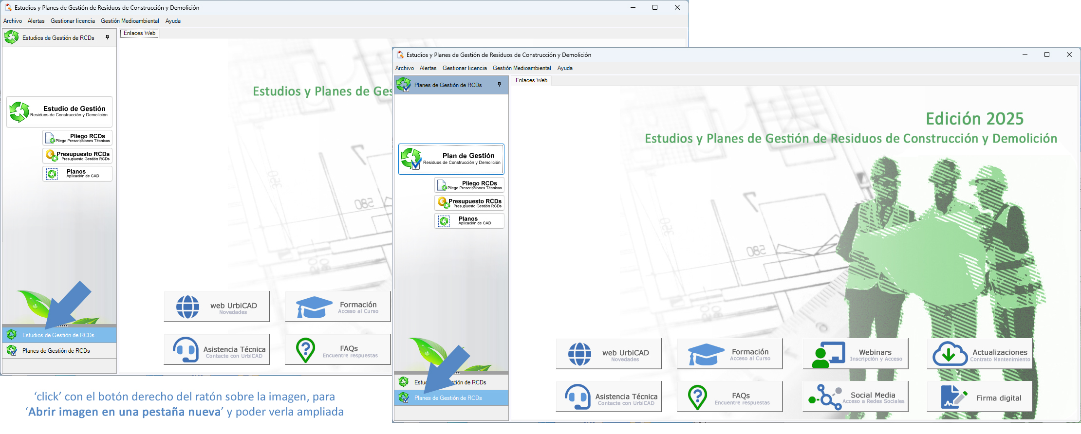 Contenido de esta solución de software de UrbiCAD